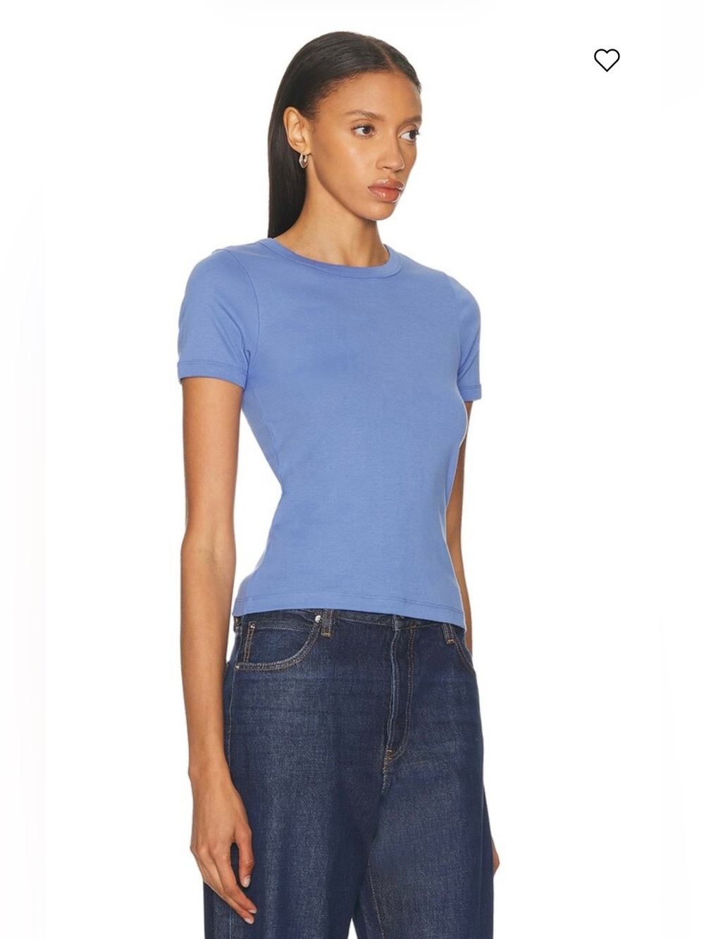 Core Crew Neck Short Sleeve Tee - Blue - FLORE FLORE - Picture 4 of 6